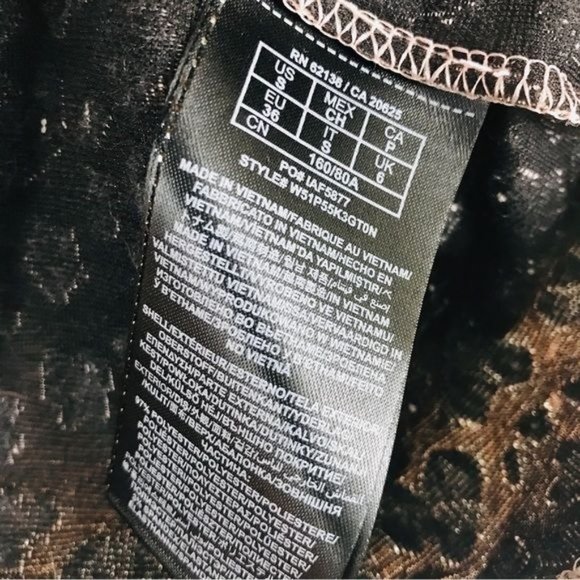 GUESS Leopard Print Sweetheart Bustier Peplum Top Size Small - Picture 8 of 9